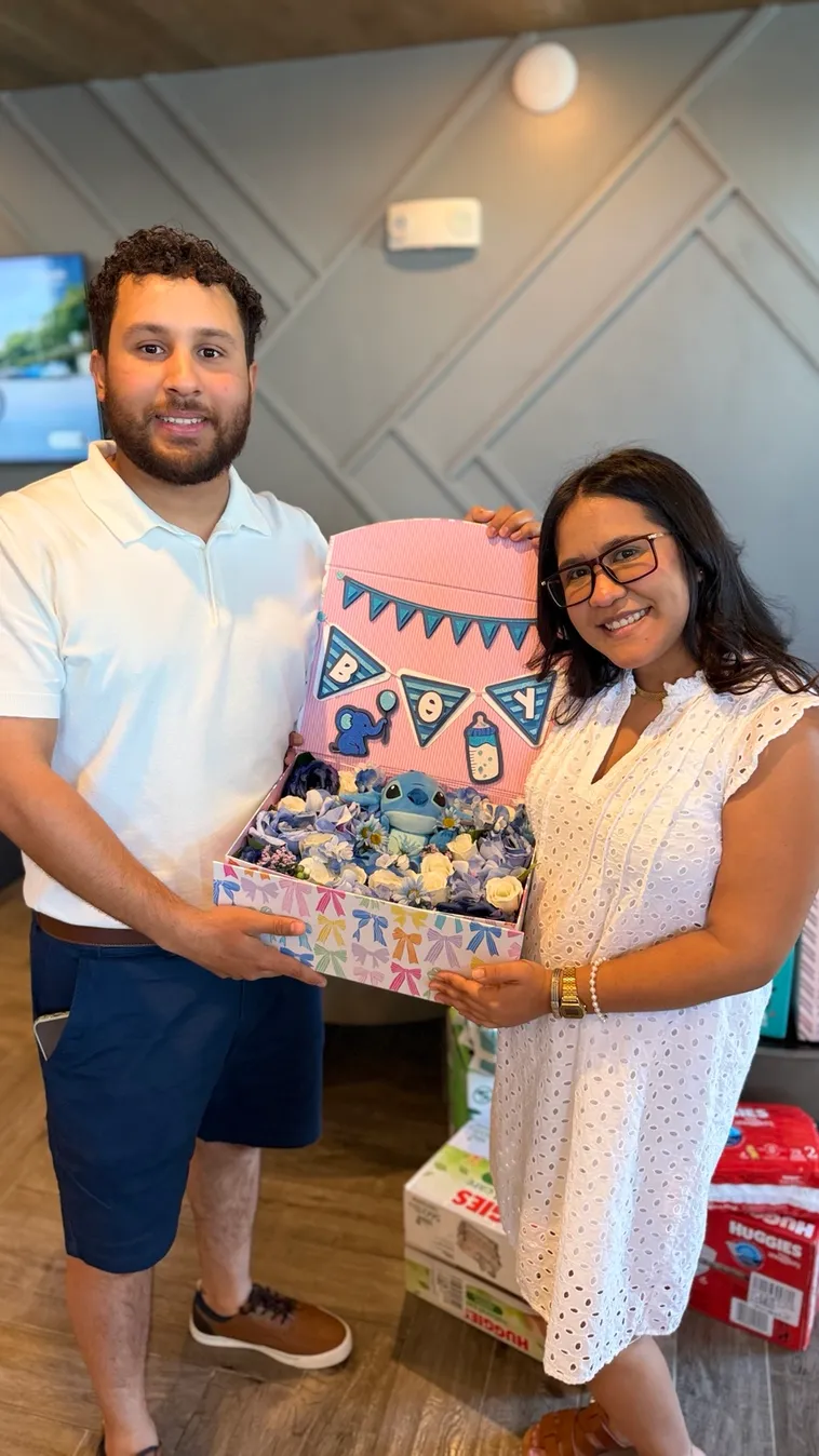 Regalo personalizado de Baby Shower entregado
